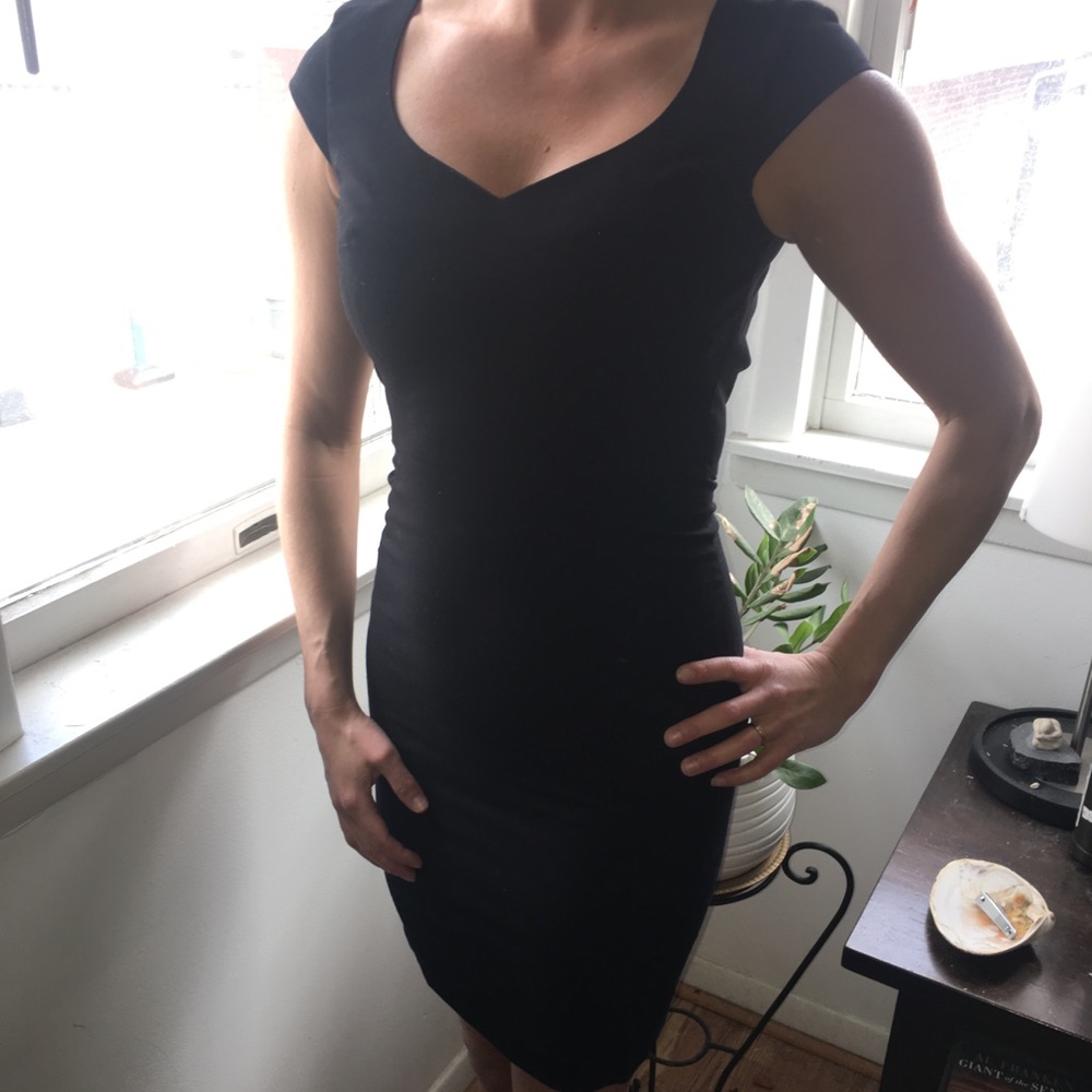 H&M black fitted cocktail dress